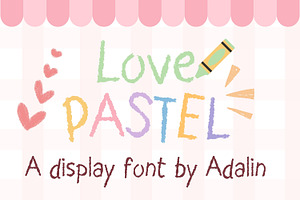Love Pastel Font, a Sans Serif Font by Adalin Shop
