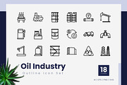 Oil Industry Outline Icons, an Outline Icon by Zeer Graphic (Thumbnail 2 of 2)