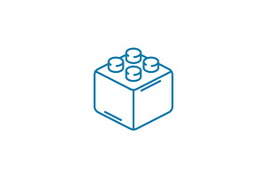 Constructor block linear icon concept. Constructor block line vector sign, symbol, illustration.