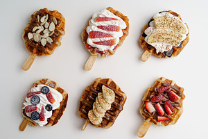 Croissant Waffle with Whipped Cream, a Food & Drink Photo by Kiss me flamingo