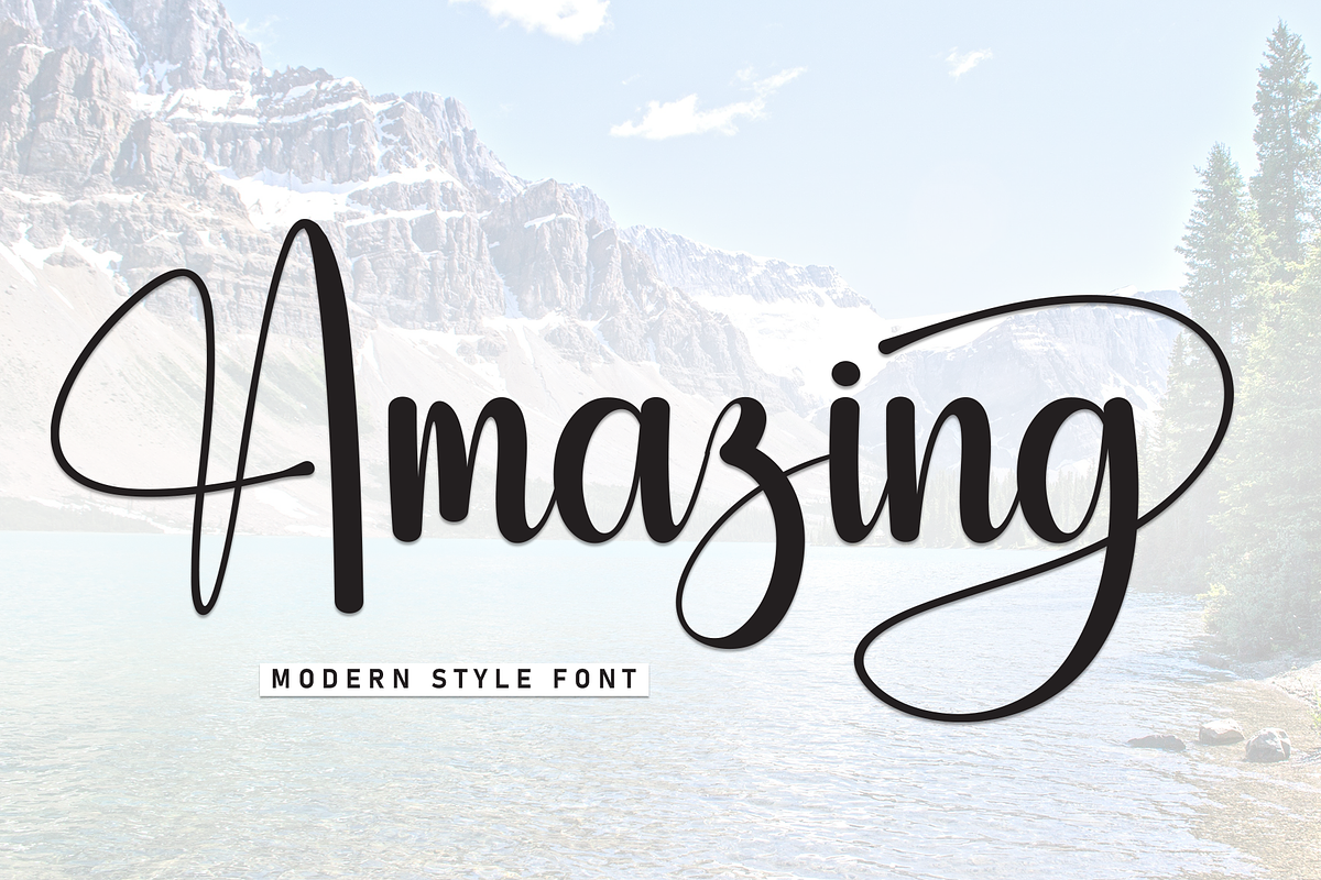 Amazing | Script Font, a Handwritten Font by Scratchones (Photo 1 of 9)
