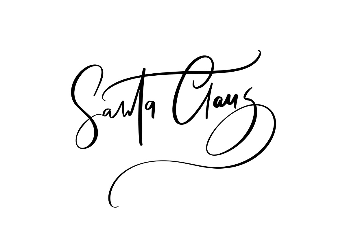 Christmas signature Santa Claus, an Object Graphic by HappyStories