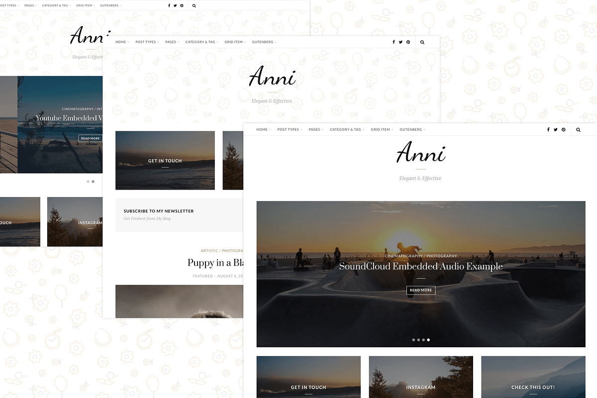 Anni – An Elegant & Effective Theme, a WordPress Template by THEMEAB.com (Photo 3 of 3)