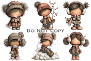 Whimsical Winter Kids Clipart, an Illustration by Craft Nest (Thumbnail 9 of 11)
