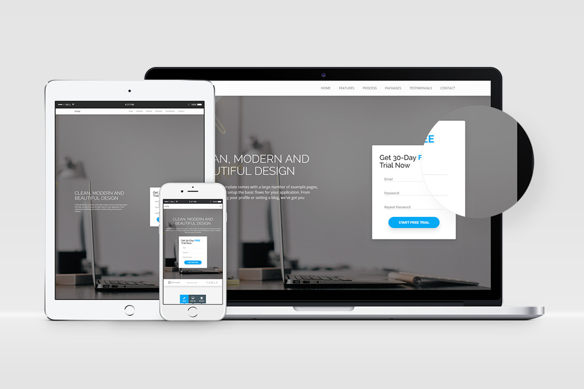 Trinity: Modern Website Template, a Bootstrap Template by Devero (Photo 1 of 8)