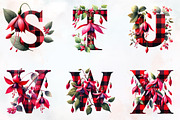 Spring Fuchsia Flower Alphabet Clipa, an Illustration by RobertsArt (Thumbnail 4 of 7)