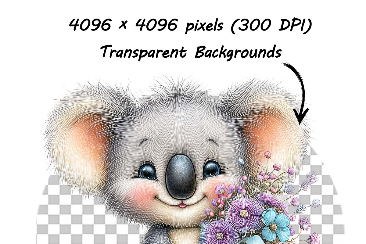 Whimsical Floral Animal Clipart Set, an Illustration by one-touch (Photo 10 of 16)