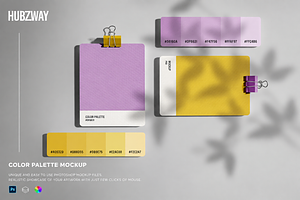 Top View of Color Palette Mockup, an Advertising Mockup by Hubzway