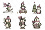 Winter Holiday Penguin Clipart, an Illustration by DreamPrint404 (Thumbnail 4 of 7)