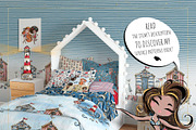 Beach Nautical Pinup Girls Clipart, a Person Illustration by KaramfilaS (Thumbnail 8 of 8)