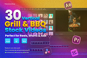Vertical Grill BBQ Stock Videos Pack, a Templates & Theme by Pixeness Studio (Thumbnail 1 of 2)