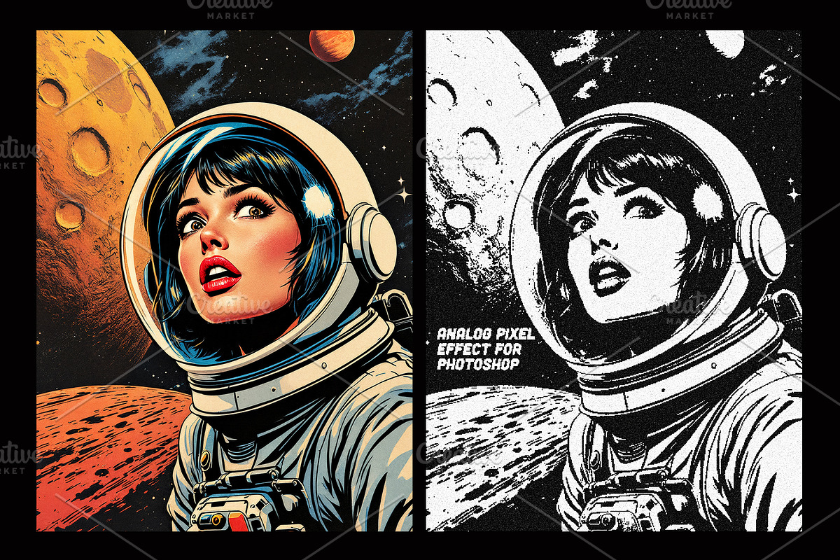 Analog Pixel Effect for Photoshop, a Layer Style Add-On by Black Cat Studio (Photo 2 of 2)