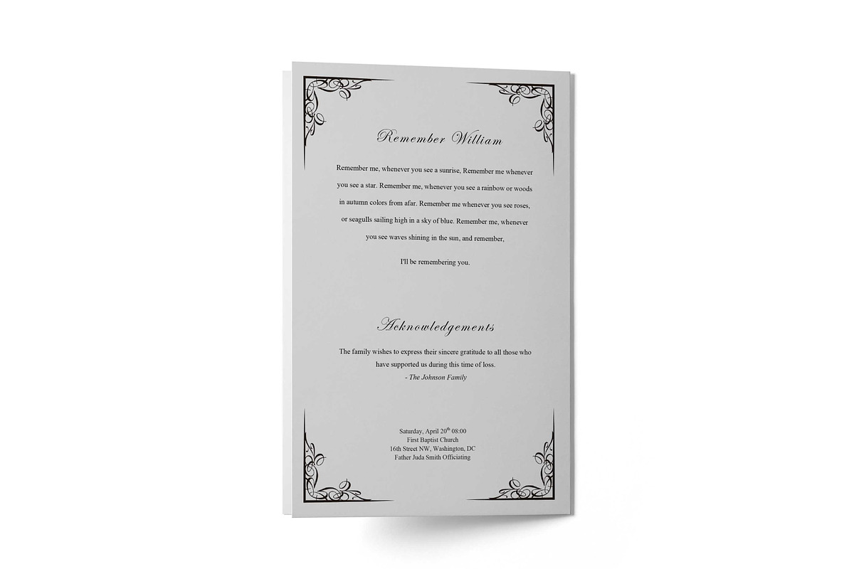 Funeral Guide, a Stationery Template by inserenity (Photo 4 of 6)