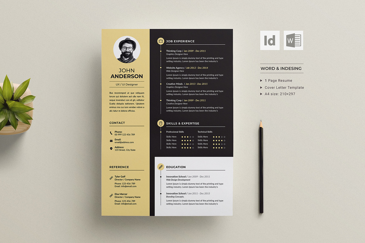 CV, a Resume Template by Creativity-Design