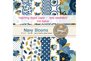 Navy Blue Floral Wreath, an Illustration by JennyL Designs (Thumbnail 6 of 7)