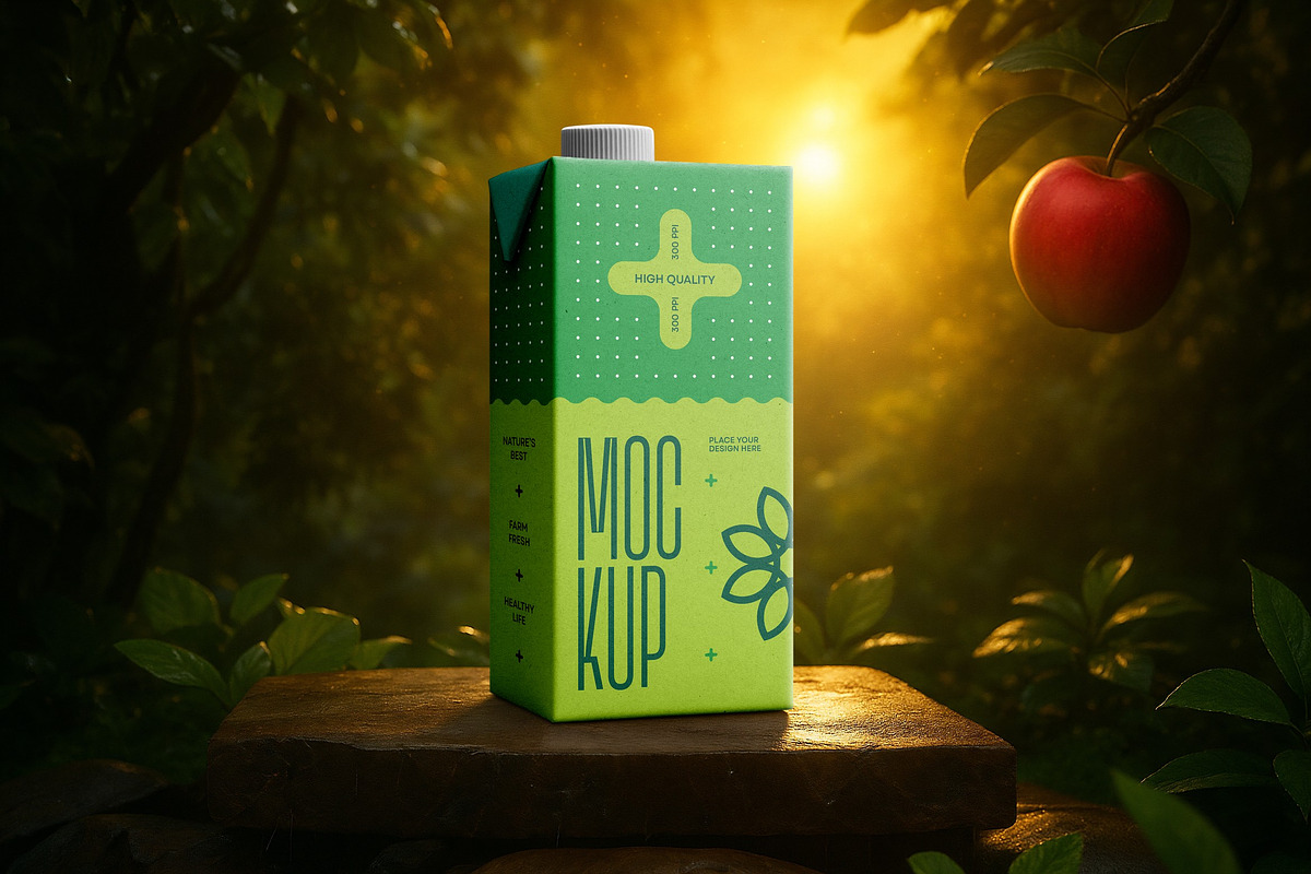 Milk & Juice Packaging Mockups, a Packaging Mockup by dpi (Photo 13 of 14)