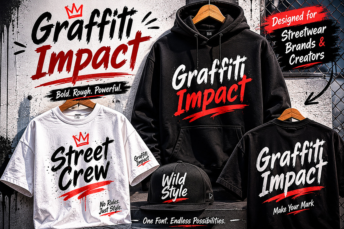 Graffiti Impact, a Script Font by Wow Magic (Photo 2 of 5)