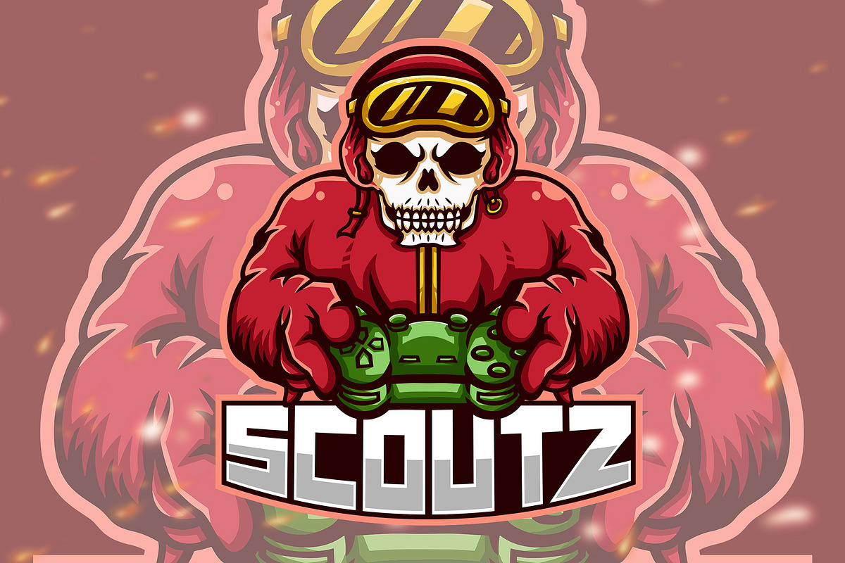 Scoutz Skull Squad Esport Gaming Log, a Branding & Logo Template by Giant Design