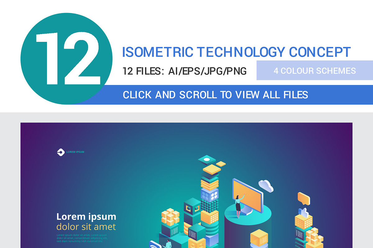 Isometric technology concept, a Technology Illustration by IcoMaker (Photo 4 of 4)