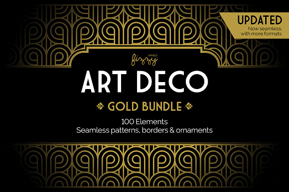 100 x Art Deco Gold Bundle preview 5