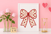 Preppy Coquette Valentine Bow PNG, an Illustration by Canvas Craft (Thumbnail 5 of 7)