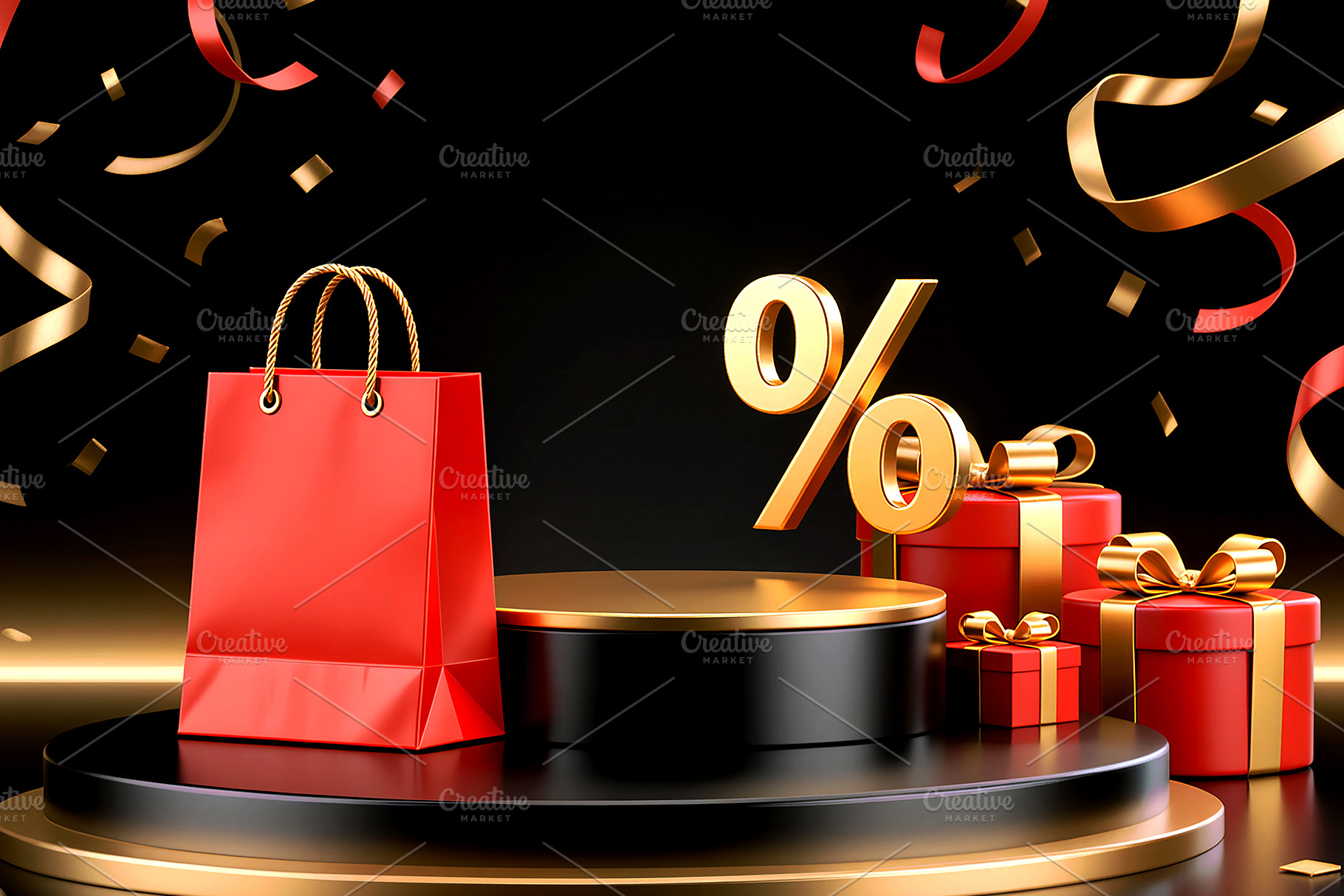 Shopping Sale Red Gift Bag, a Holiday Photo by Rafoz