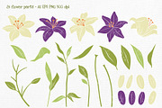 Lily Flower Vector Clipart, an Illustration by Hanna's ArtLab (Thumbnail 2 of 8)