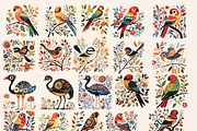 Australian Bird Clipart Folk Art PNG, an Animal Illustration by Daring Digies (Thumbnail 6 of 10)