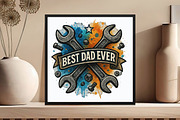 Best Dad Ever PNG, Father's Day PNG, an Illustration by DreamCafeArt (Thumbnail 4 of 7)