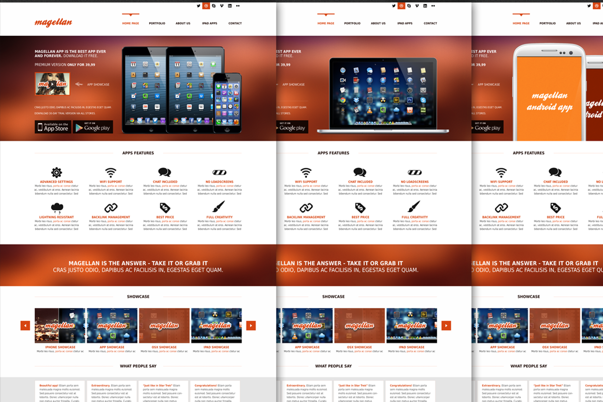 Magellan template + retina ready, an App Template by JakubSpitzer (Photo 4 of 5)