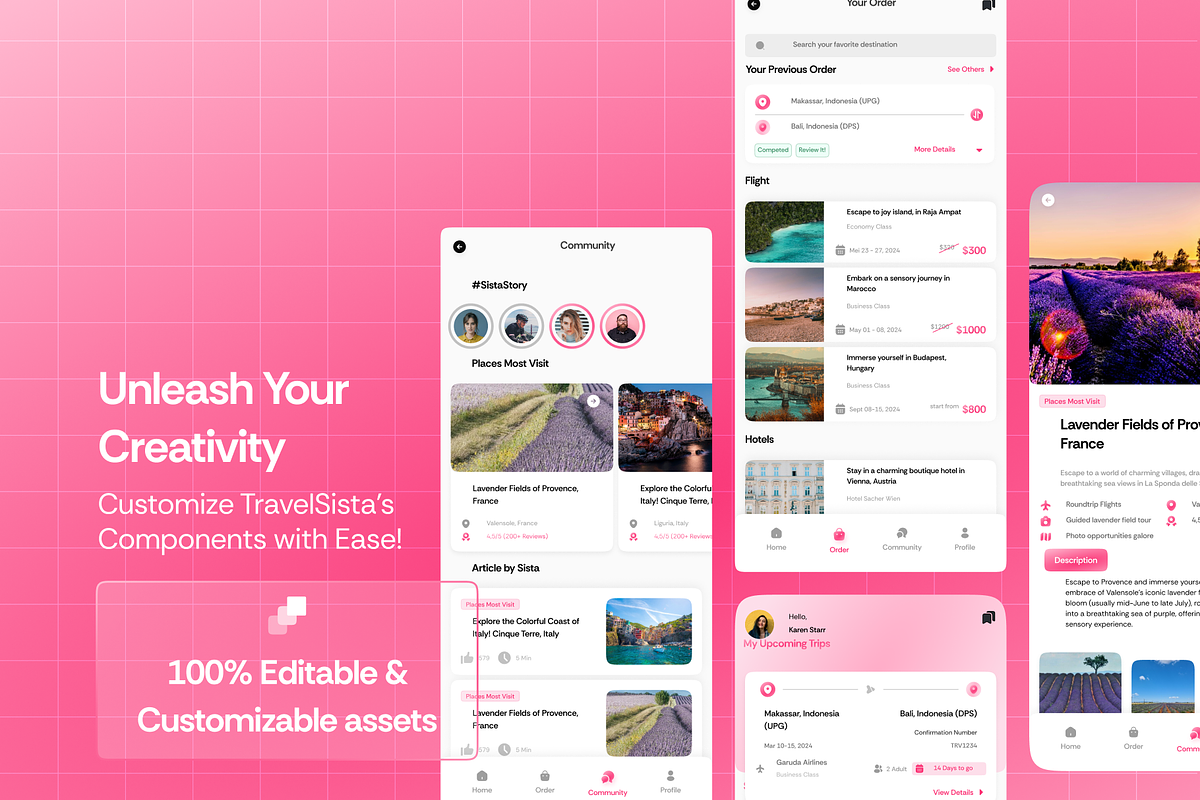 Travel Sista - Travel App UI Kits, an UI Kit Template by Semusim Visual (Photo 7 of 8)