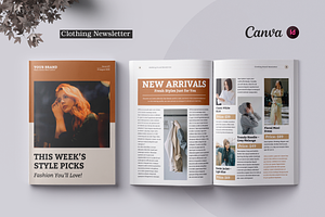 Clothing Newsletter | Canva, a Brochure Template by ArtisticLand