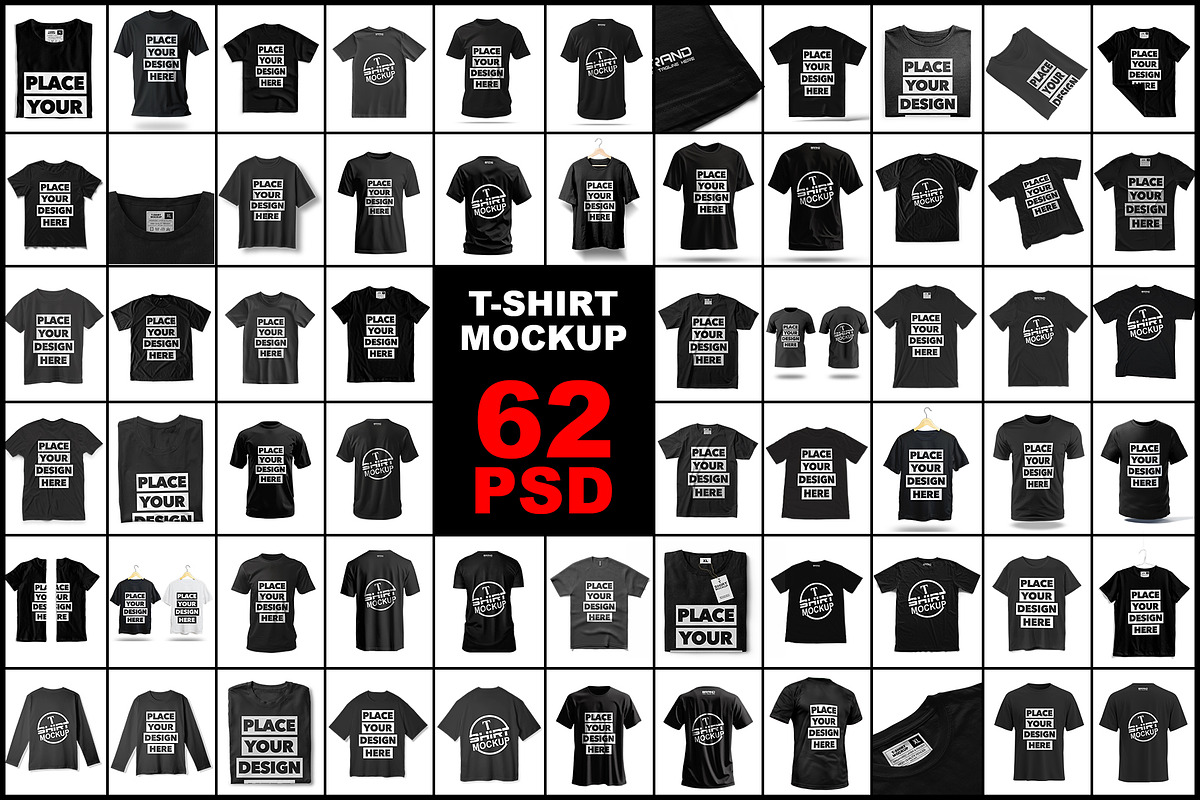 T-Shirt Mockup - 62 Files, a Shirt Mockup by mockupbuys (Photo 1 of 64)