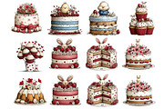 Watercolor Easter Cake Clipart Bundl, an Illustration by DreamArtGraphic (Thumbnail 3 of 4)