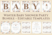 Winter Baby Shower Party Bundle, a Print Template by Sunny Jar Designs (Thumbnail 2 of 5)