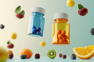 Jars of fruit and candy, a Photo by Beautiful things