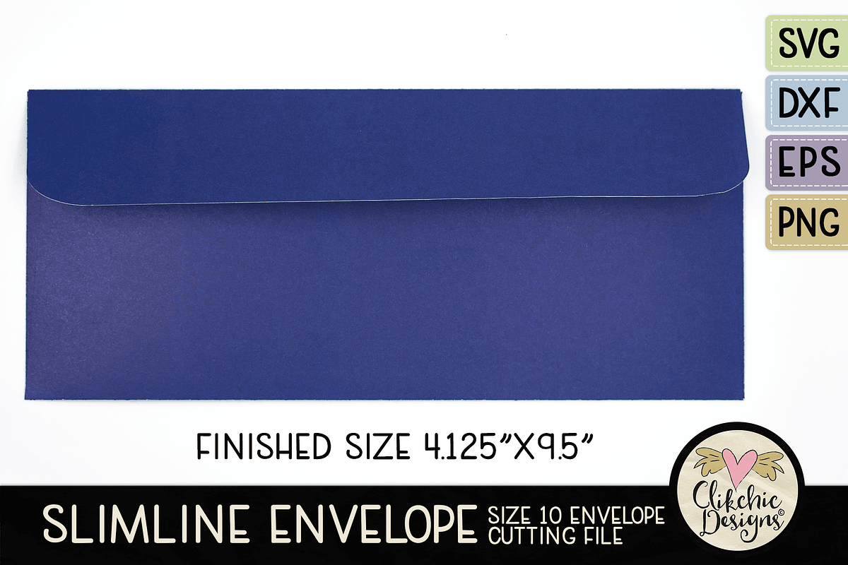 Slimline Size 10 Envelope SVG, an Invitation Template by Clikchic Designs (Photo 3 of 4)