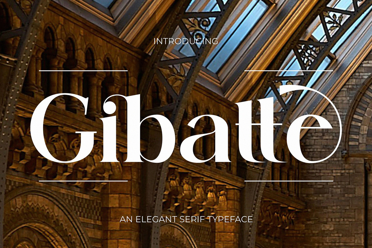 Gibatte Modern Serif Font, a Serif Font by Humaira_std (Photo 1 of 8)