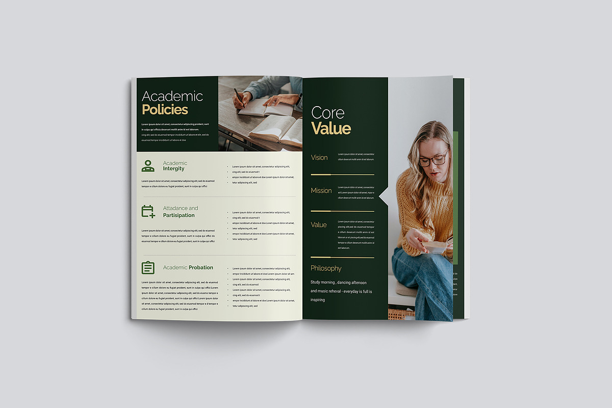 Project School Handbook Template, a Brochure Template by TMint Play (Photo 7 of 8)