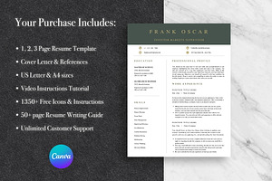 Modern Executive CV Template Canva