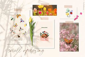 Spring Season Abstract Set