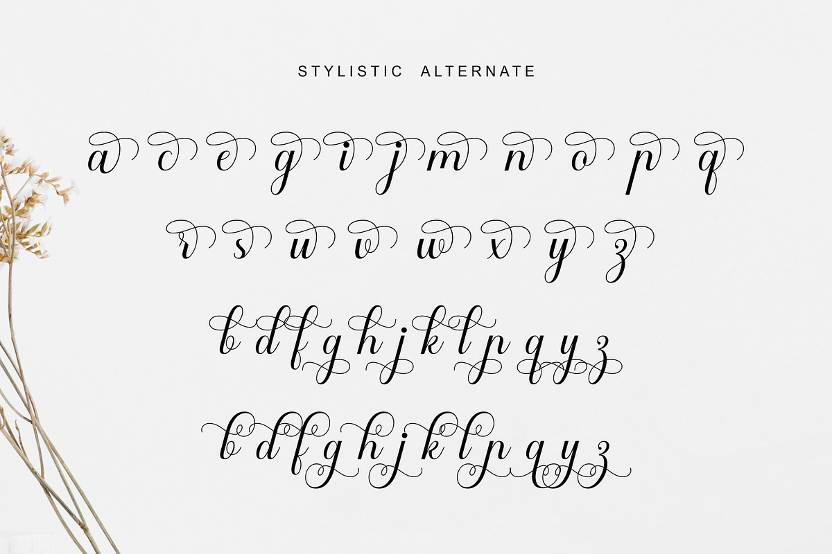 Garselyna - Elegant Calligraphy Font, a Script Font by Imiftype Studio (Photo 9 of 10)