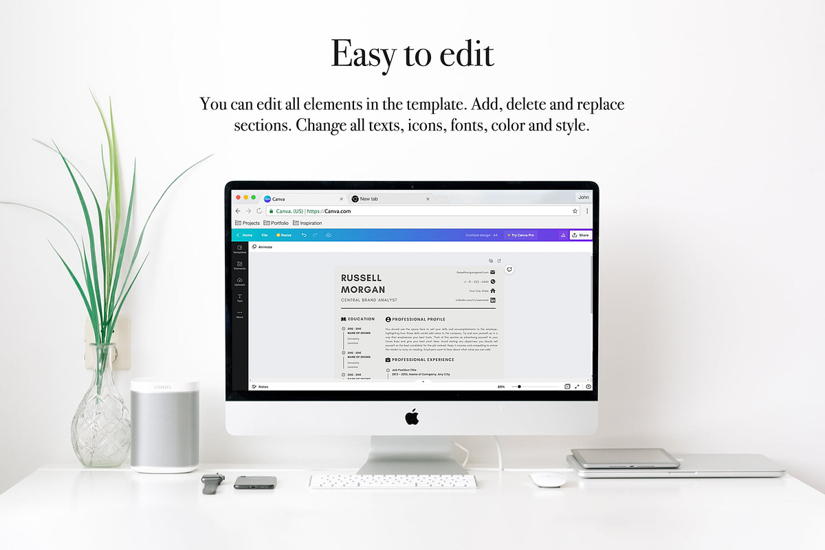Neat Modern CV Template Pack | Canva, a Resume Template by Lux Resume (Photo 7 of 9)