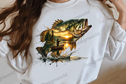 Fishing Double Exposure PNG png, a Seasonal Illustration by Designworld (Thumbnail 2 of 4)