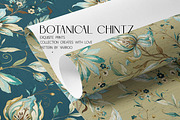 BOTANICAL CHINTZ_ WATERCOLOR PATTERN, a Pattern Graphic by YARROO (Thumbnail 3 of 13)