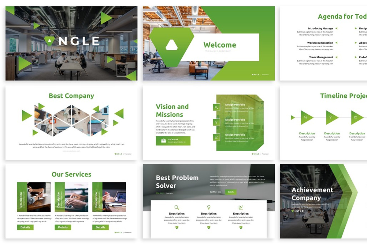 Angle - Powerpoint Template, a Presentation Template by SlideFactory