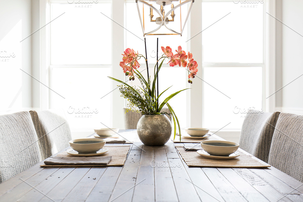 Orchids with place setting containing agent, airy, and art, a Food & Drink Photo by Water Street Photography (Photo 2 of 2)