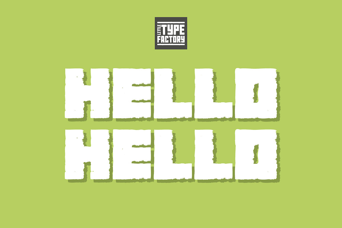 Roller - rough style big impact font preview 8