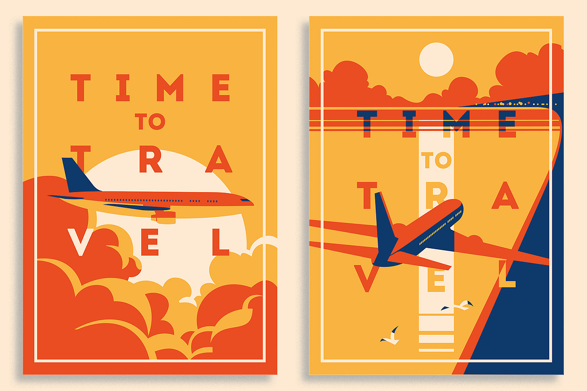 16 AirTravel Illustrations, a Decorative Illustration by Alexander Baidin (Photo 6 of 12)