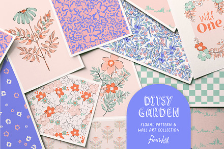 Retro floral patterns & wall art
